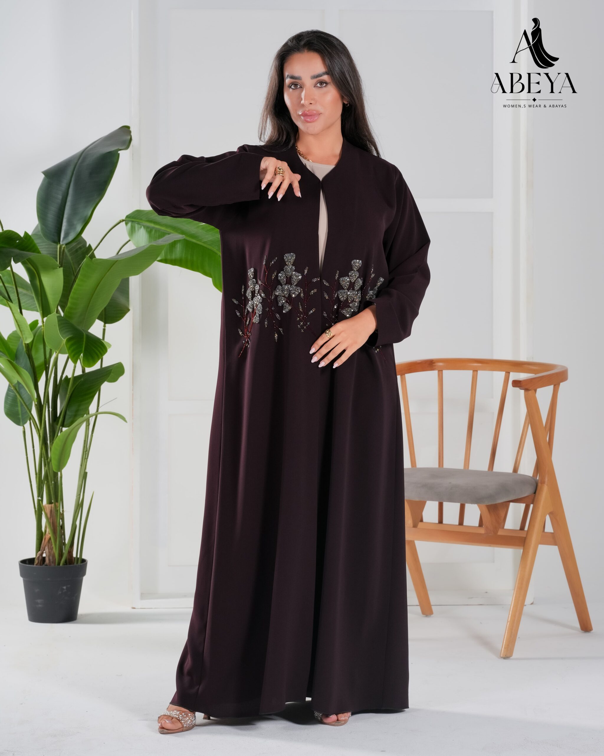 abaya21-1 Modern Printed Kaftan - Image 1